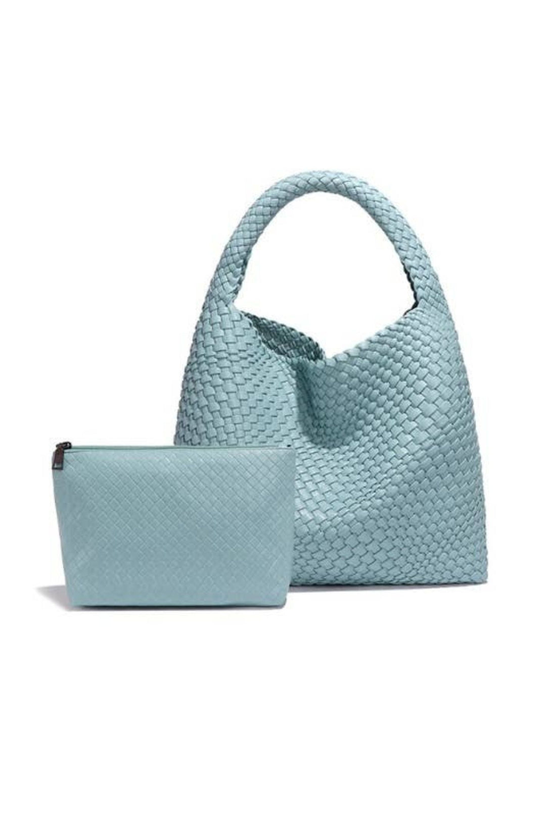 Weave Two in One Handbag Baby Blue