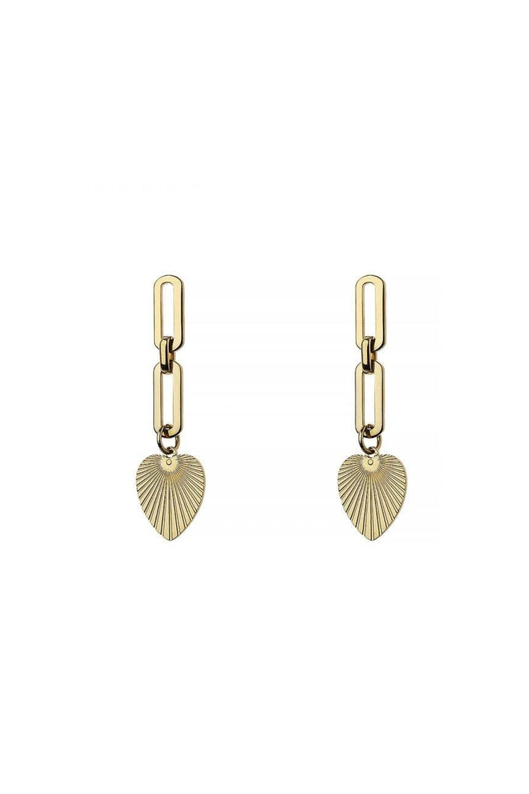 18K Gold plated Stainless Steel Link Drop Earring