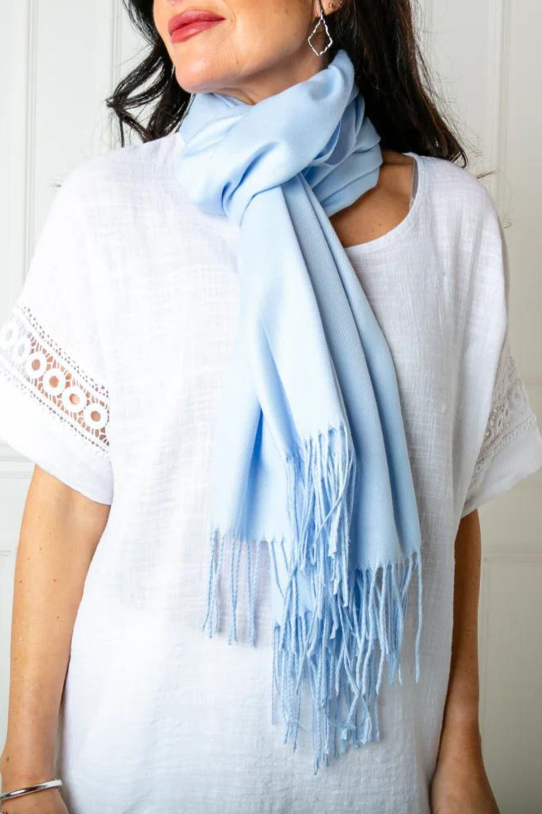 Baby Blue Super Soft Cashmere Mix Pashmina