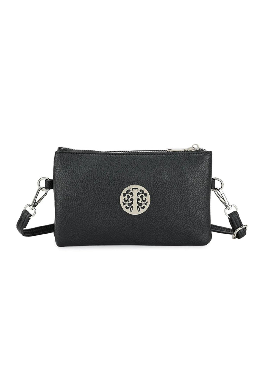 Black Tree Of Life Clutch Bag