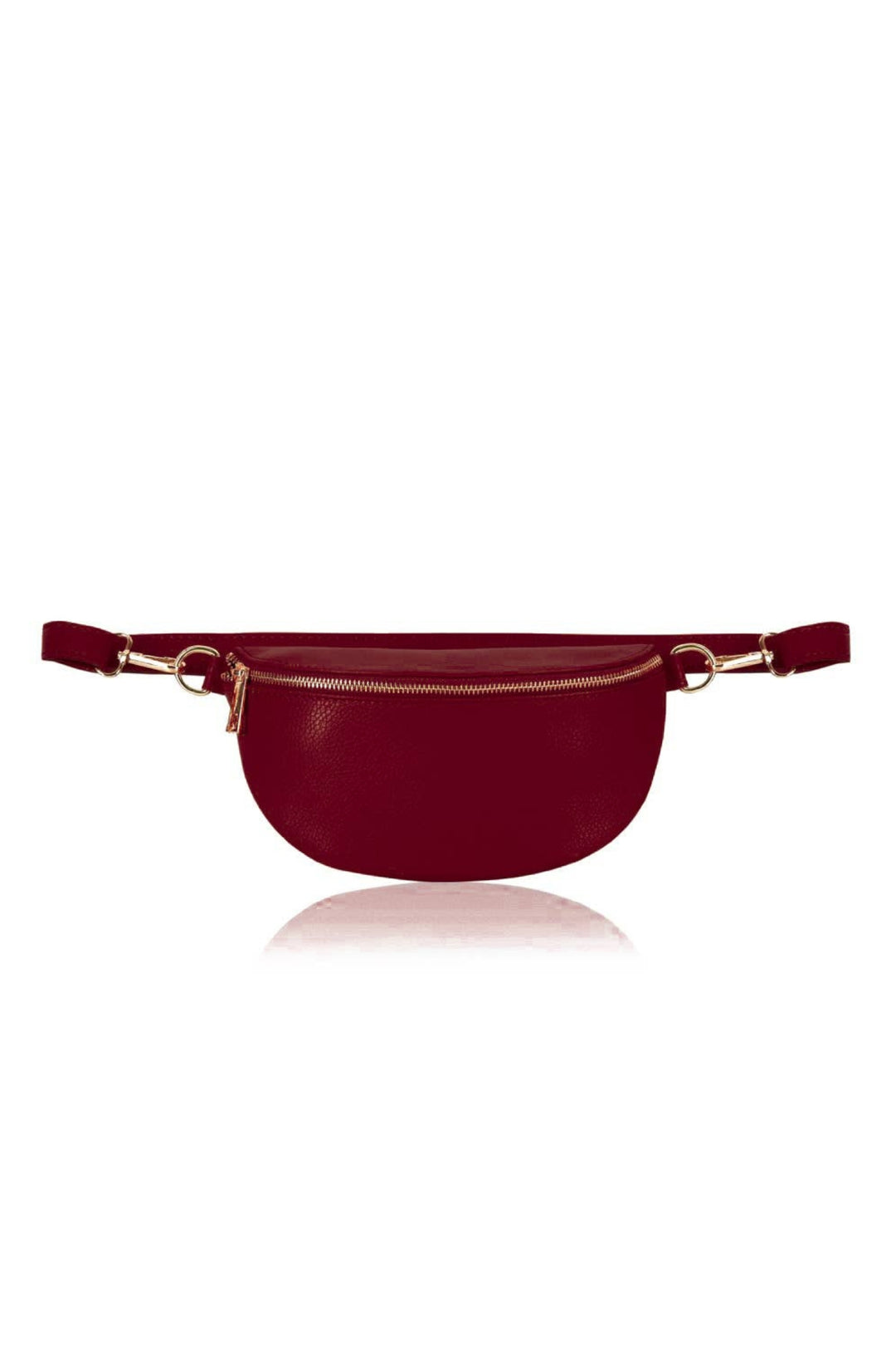 Burgundy Leather Crossbody Bum Bag