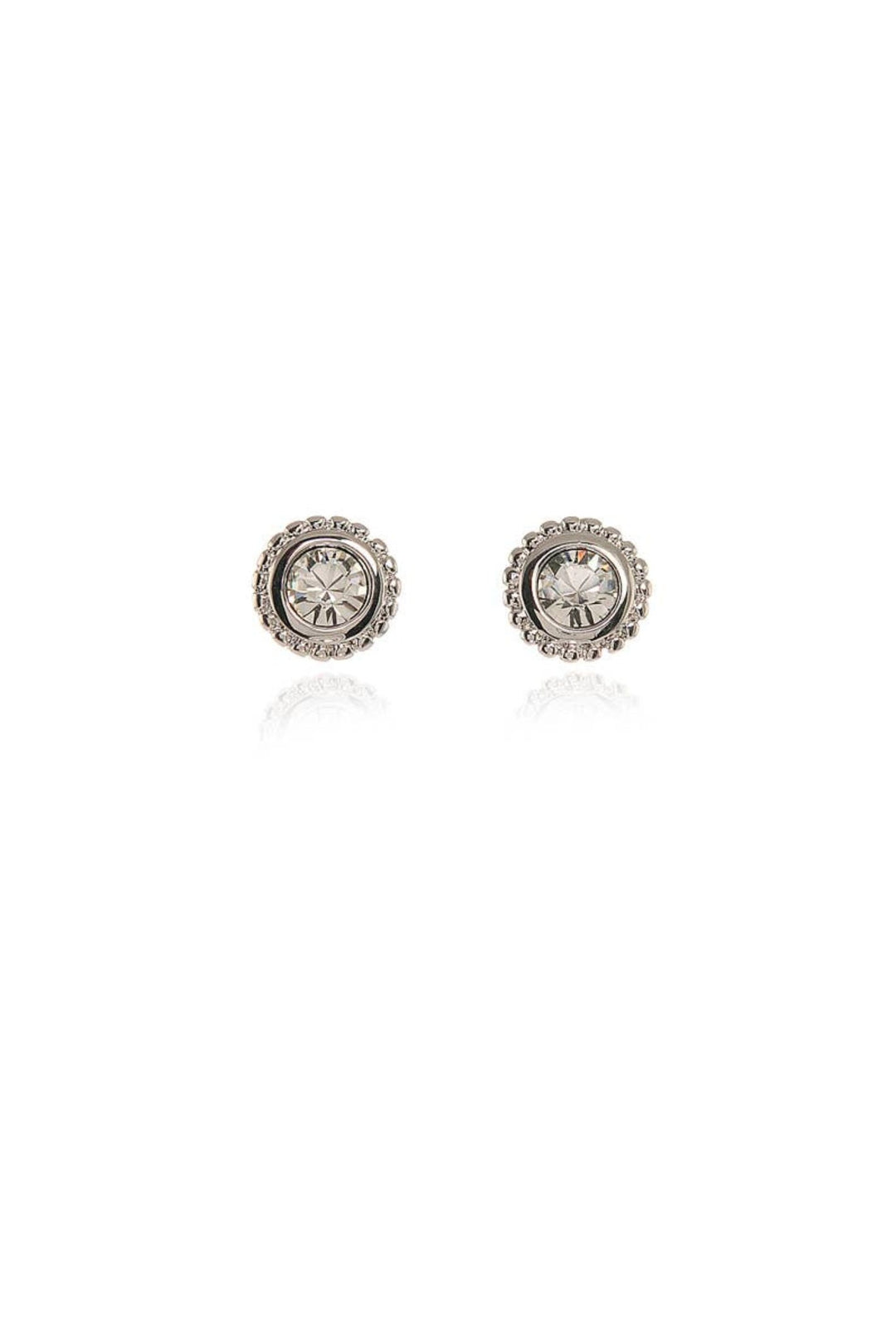 Cachet Bree Solitaire Earrings Rhodium Plated