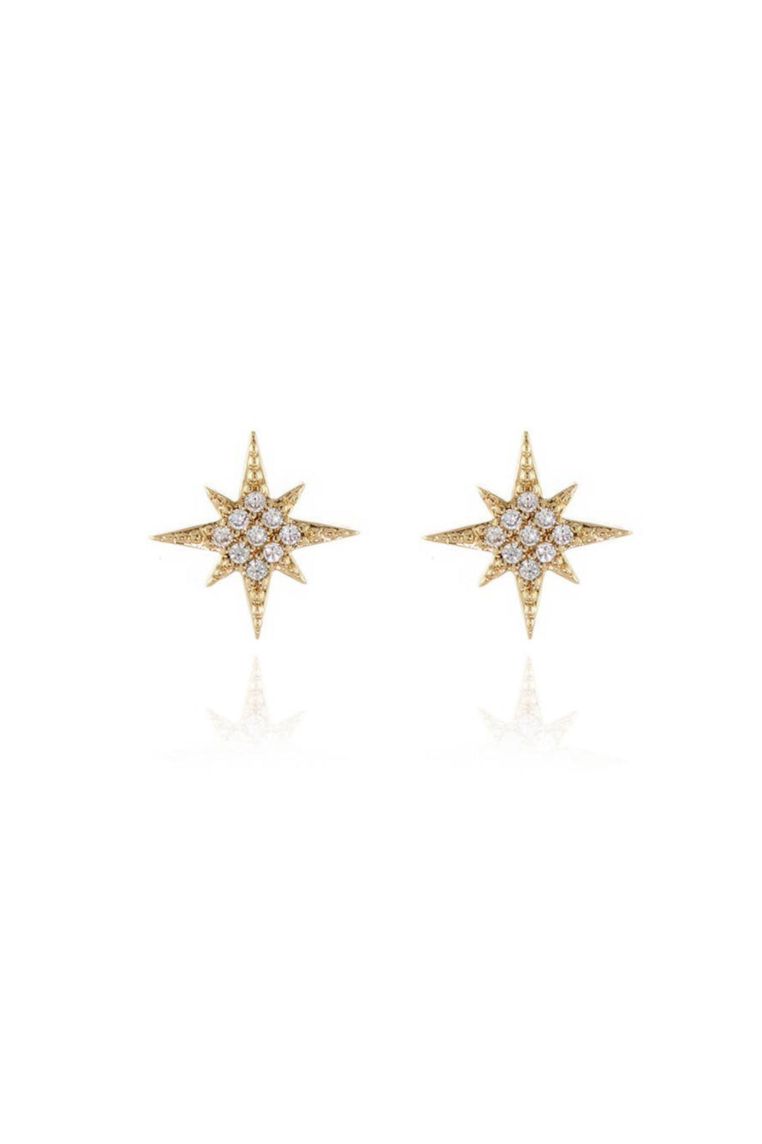 Cachet North Star Gold Plated Stud Earrings