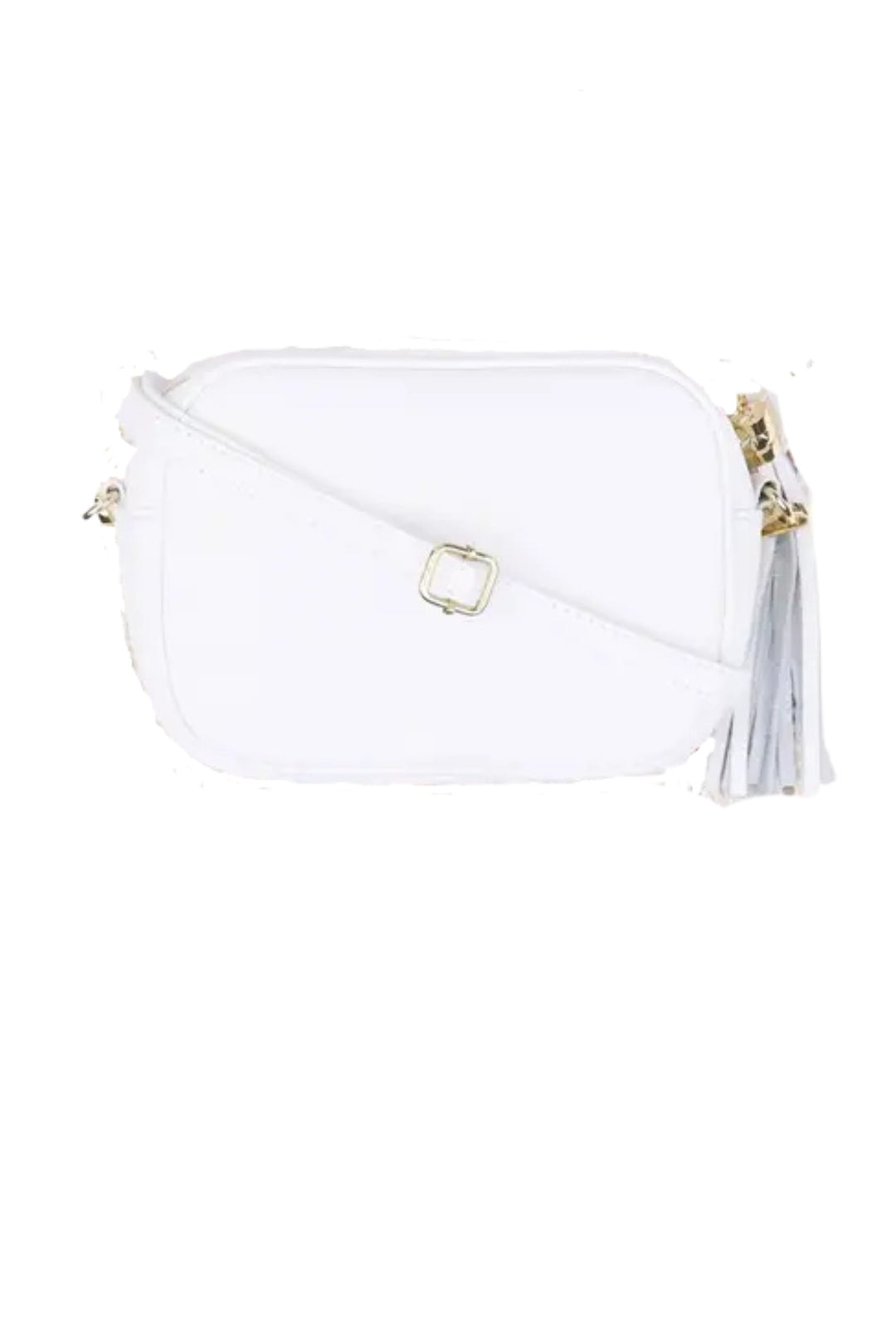Cadenza White Leather Camera Bag