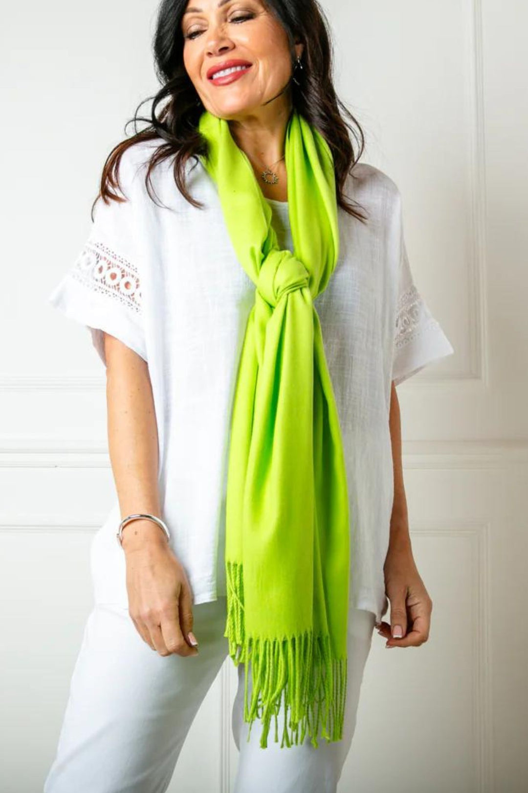 Chartreuse Super Soft Cashmere Mix Pashmina