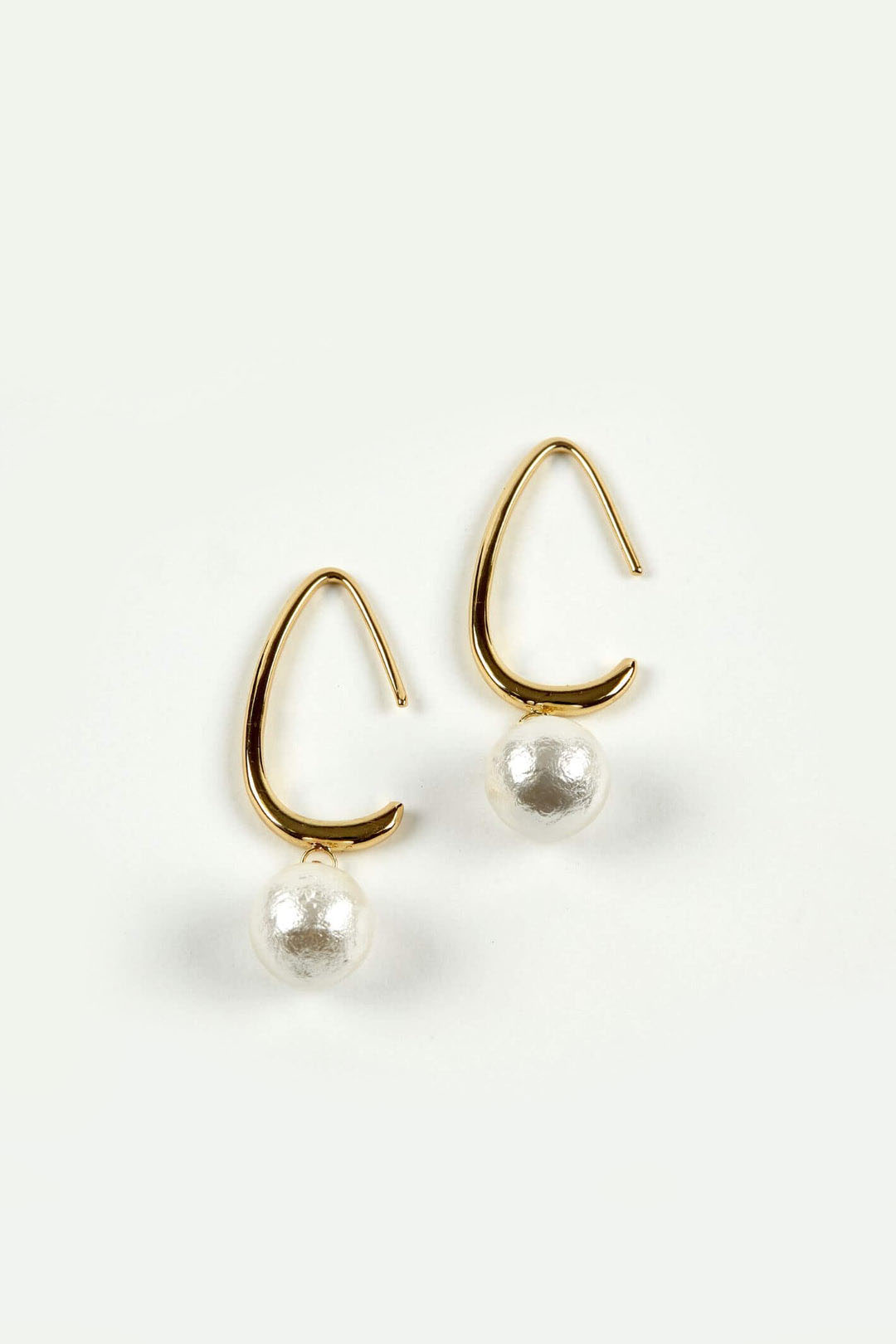 Dante E90695 Gold Pearl Drop Earrings