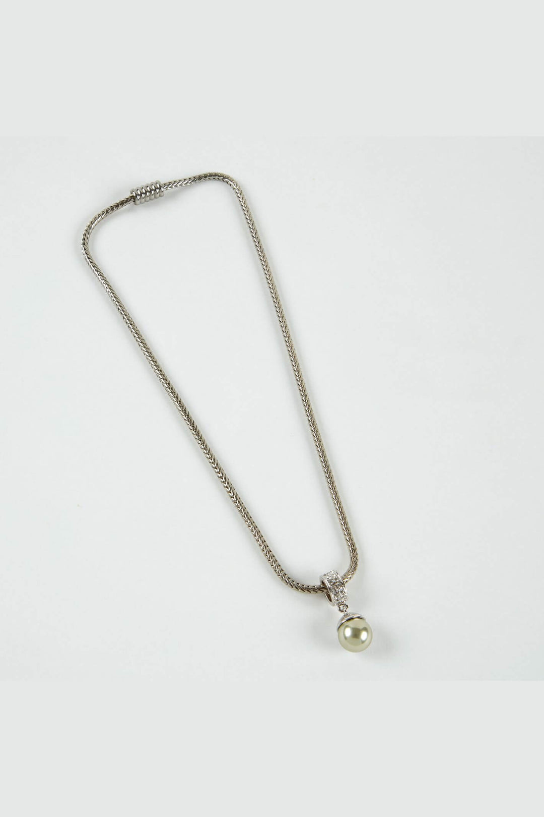 Dante NL12518 Pearl Drop Silver Necklace
