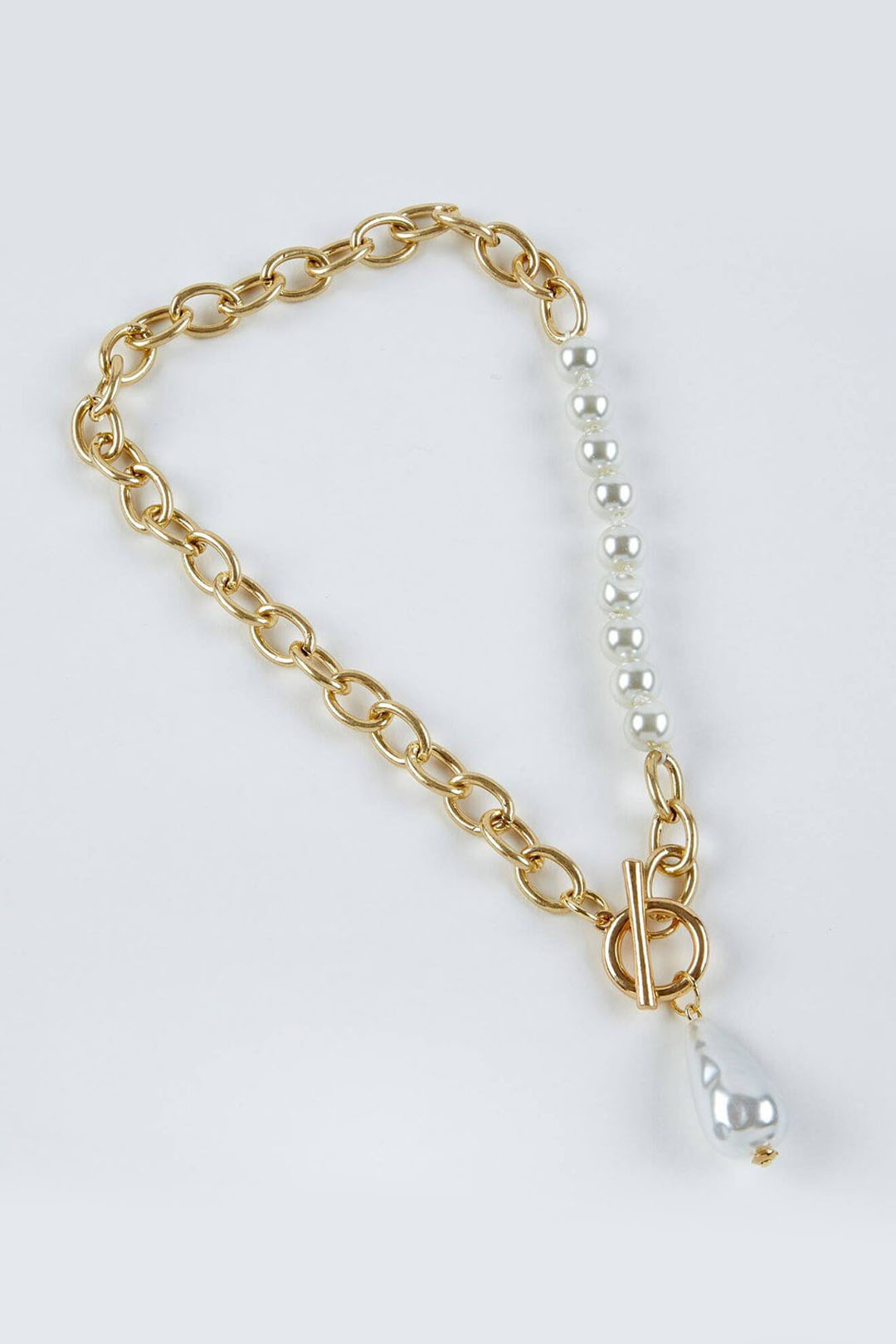 Dante NL48208 Pearl Drop Gold Chain Necklace