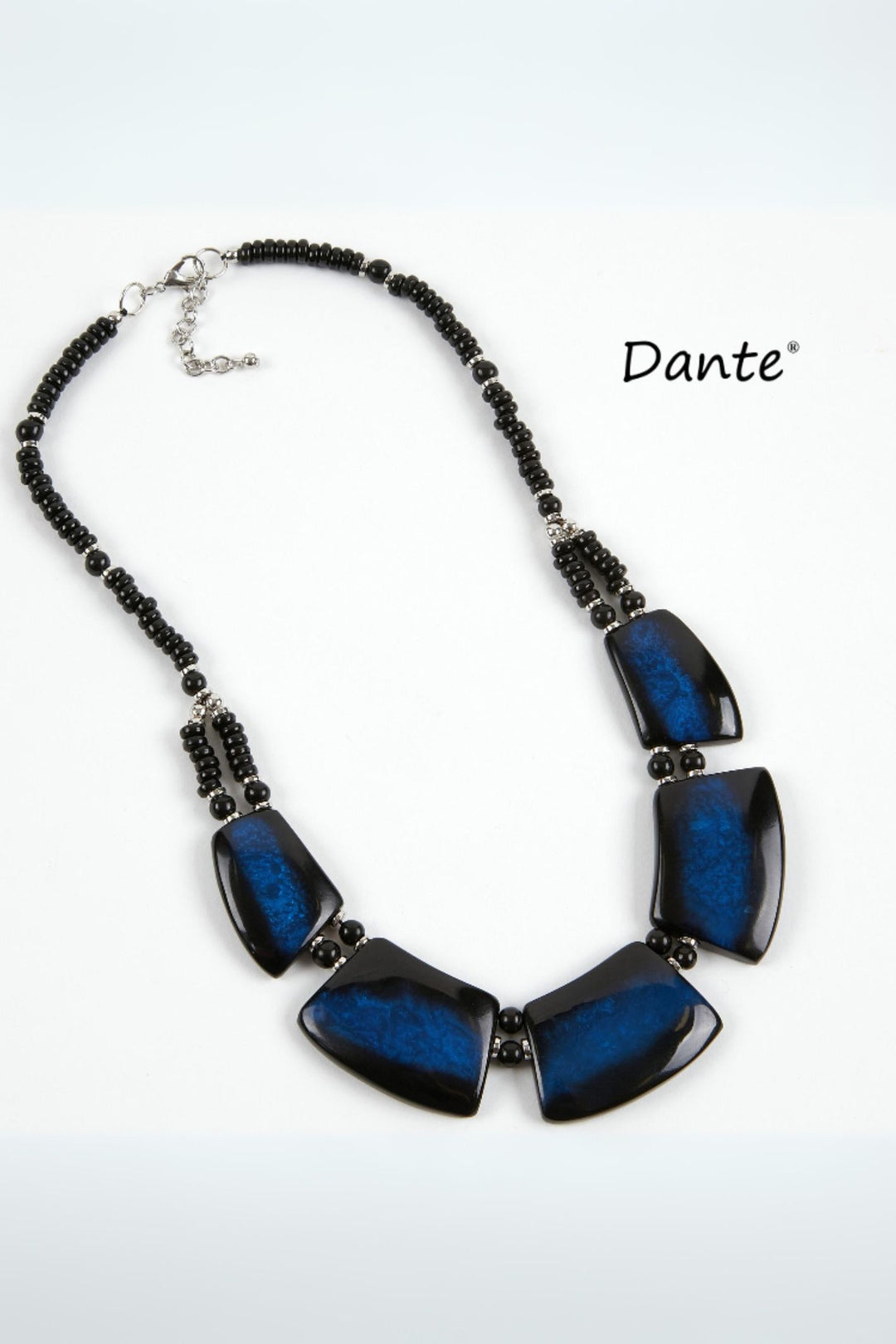 Dante Navy Blue Beaded Necklace NL30475