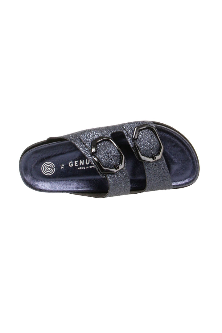 Genuins G105678 Galia Metallic Midnight Blue Vegan Sandals