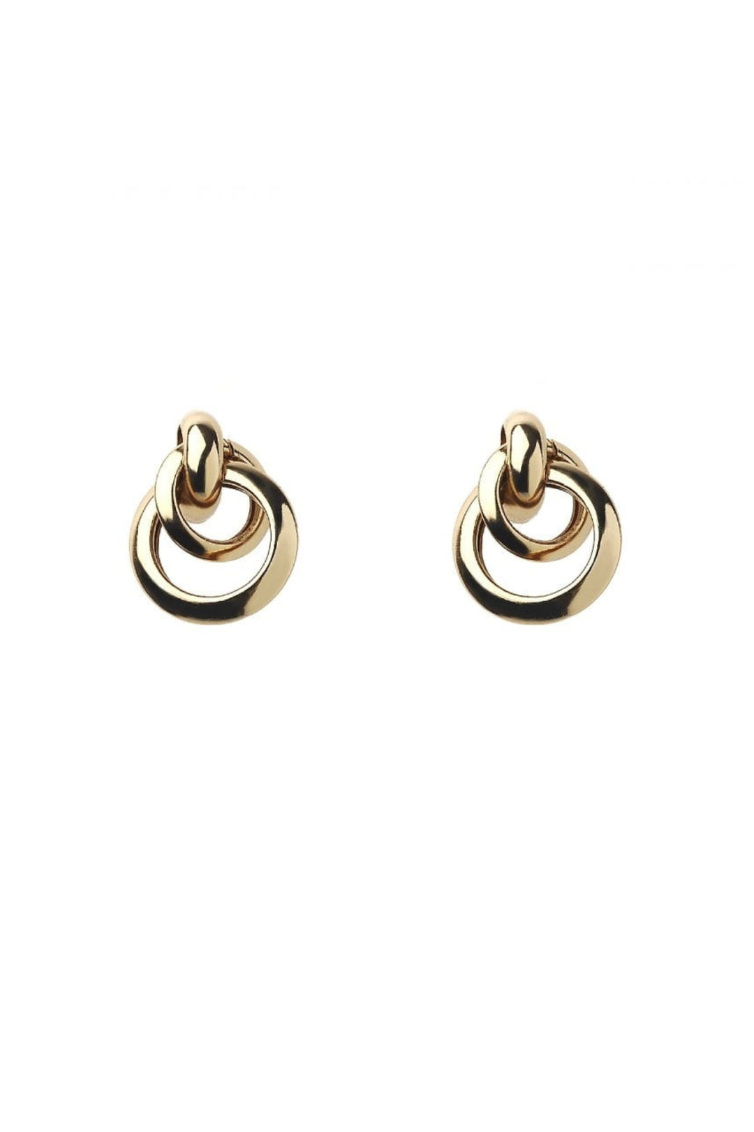 Gold Triple Circle Stud Earring