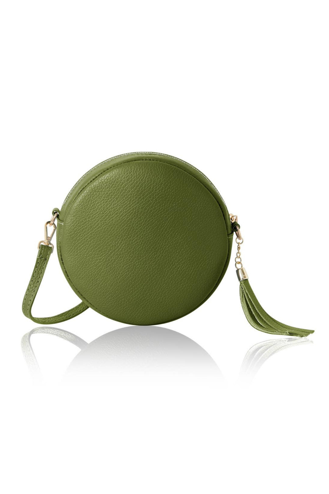 Handmade Leather Crossbody Circle Bag