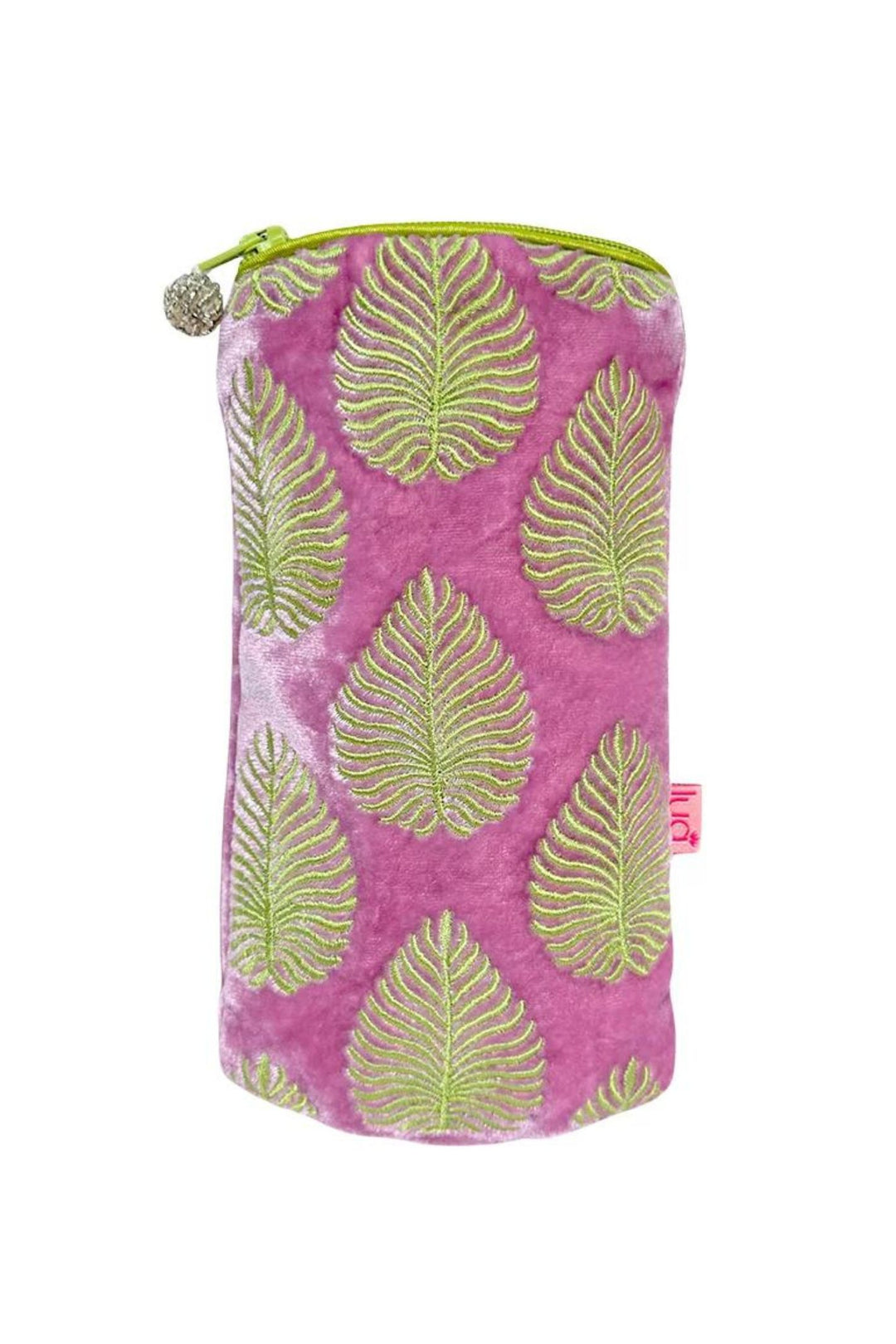 Lua Lilac Zipped Velvet Glasses Case