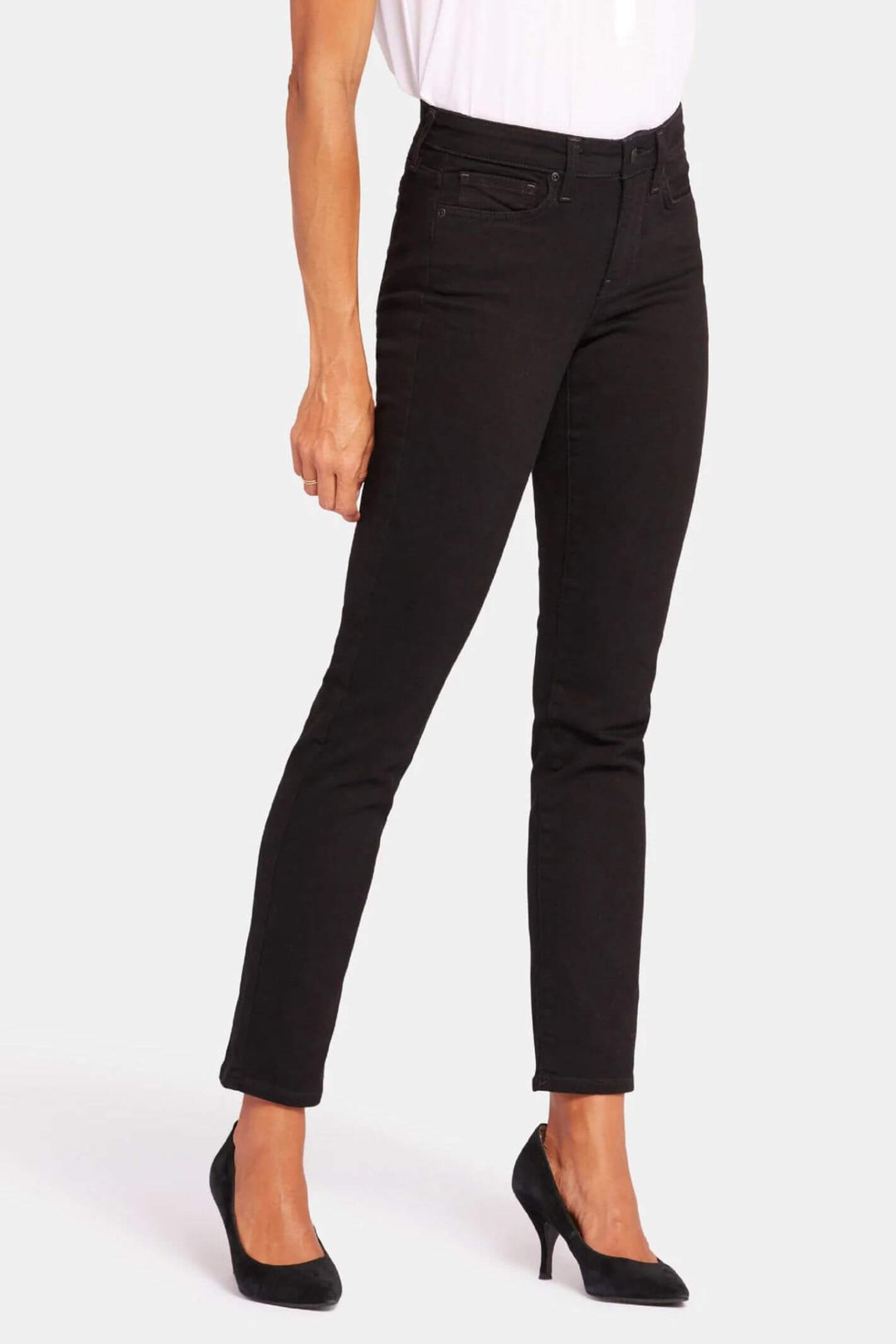 NYDJ Sheri MNBBSS8518 Black Denim Slim Leg Jeans