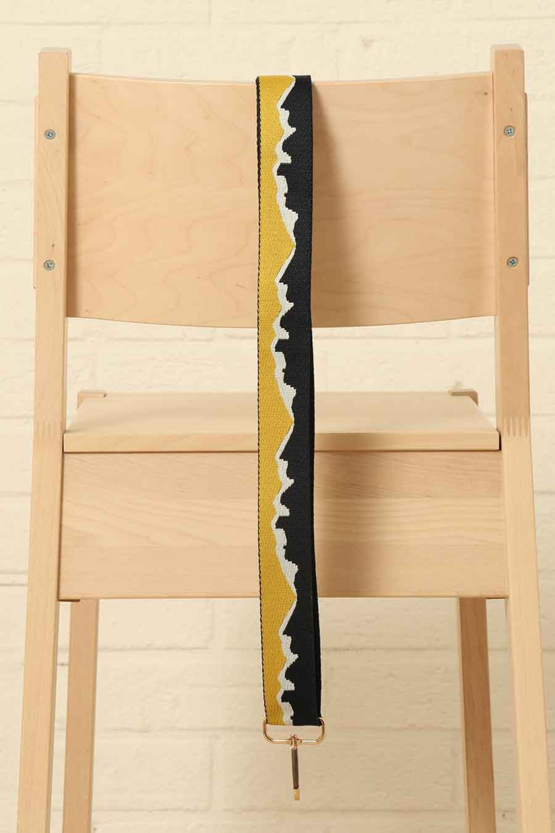 Navy & Yellow Wave Patterned Bag Strap