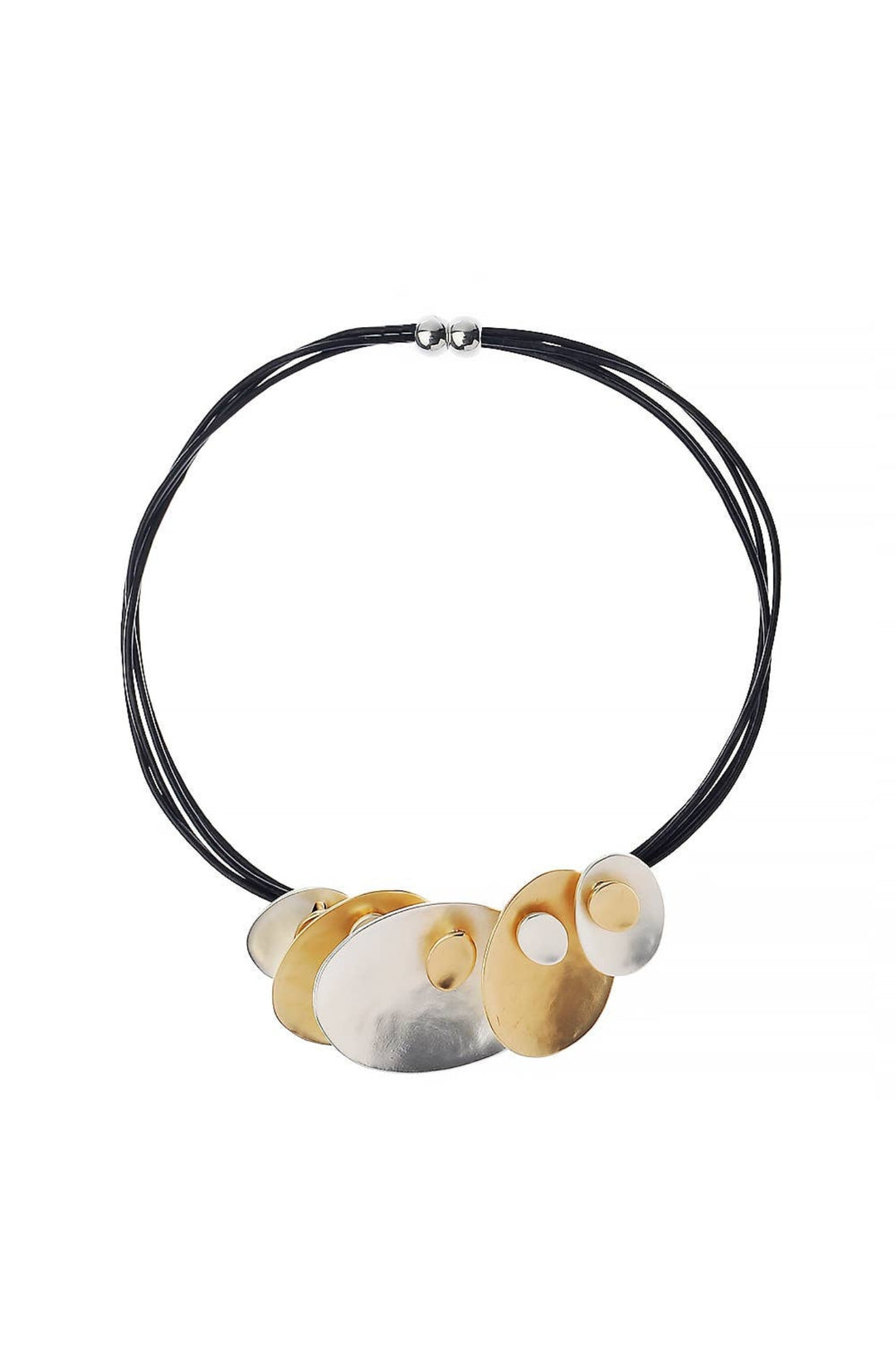 Silver & Gold Tone Multi Strand Necklace