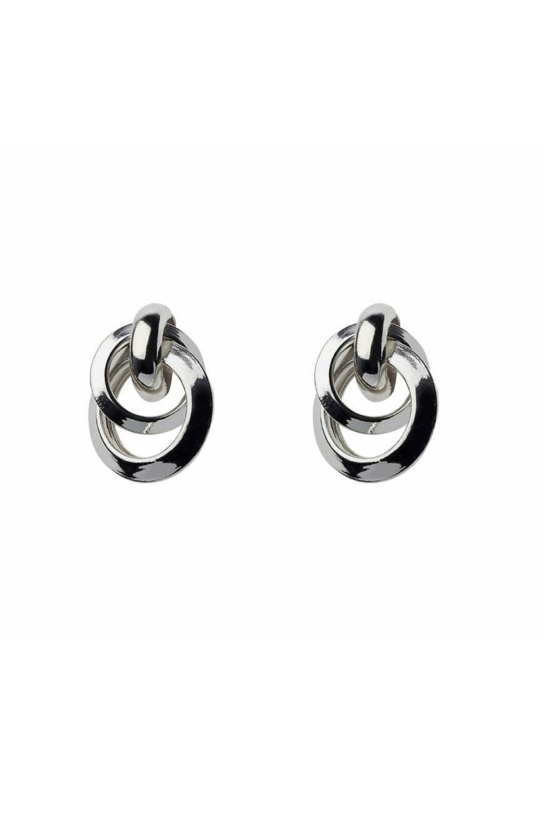 Silver Triple Circle Stud Earring