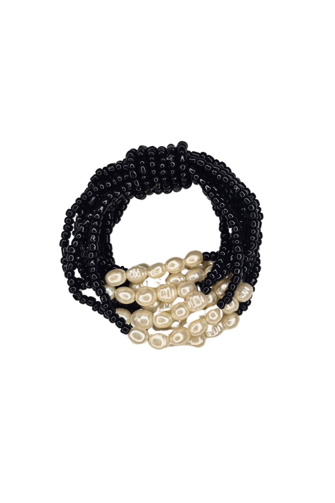 Tara Vao Black & Pearl Bead Bracelet