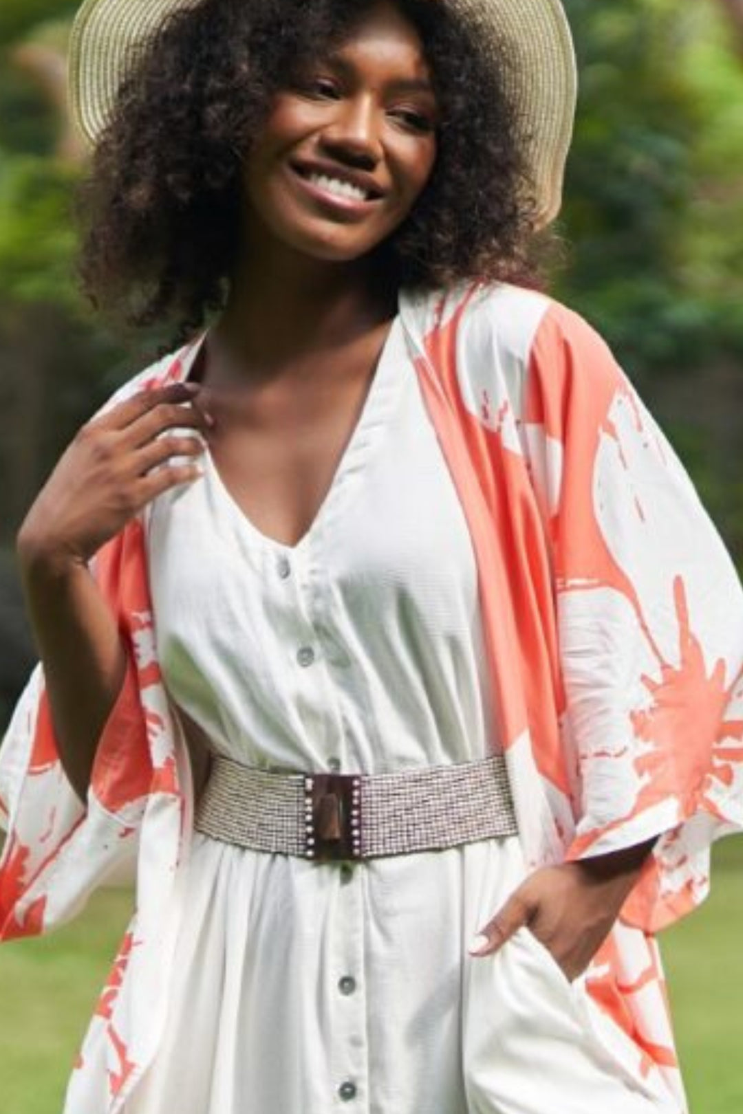 Tara Vao Taupe Beaded Stretch Belt