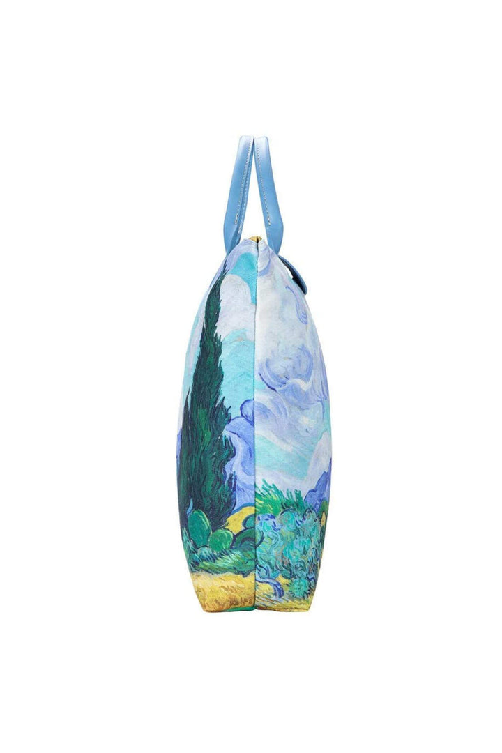 Van Gogh Wheatfield with Cypresses Le Pliage Folding Tote Bag
