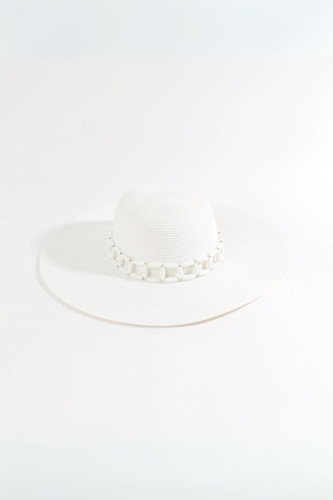 White Tulum Straw Wide Brim Hat