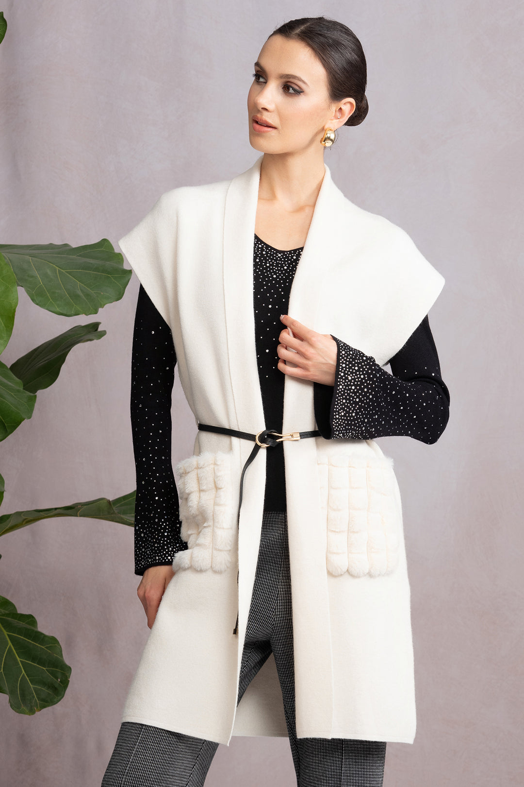 Alison Sheri A46475 Cream Longline Edge To Edge Cardigan - Experience Boutique