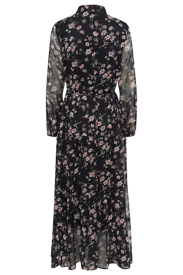 Cream Clothing CRYuna Black Flower Print Maxi Dress 10613534 108073 - Experience Boutique