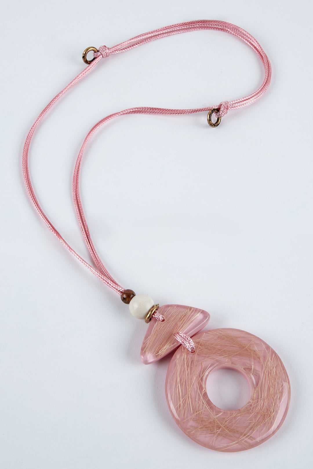 Dante NL5674 Pink Strand Drop Necklace - Experience Boutique