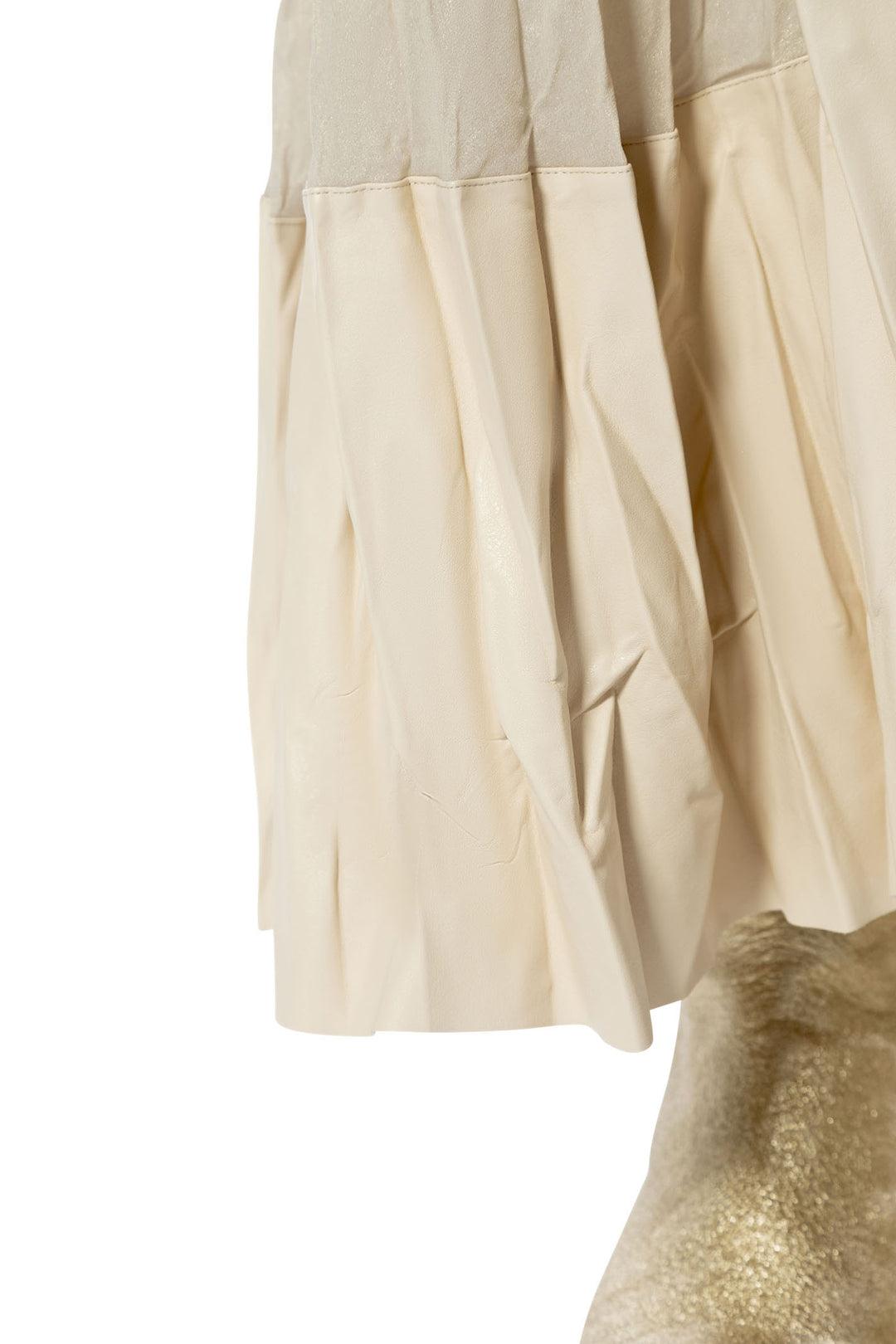 Elisa Cavaletti ELP243033402 04151 Gold Pleat Skirt - Experience Boutique