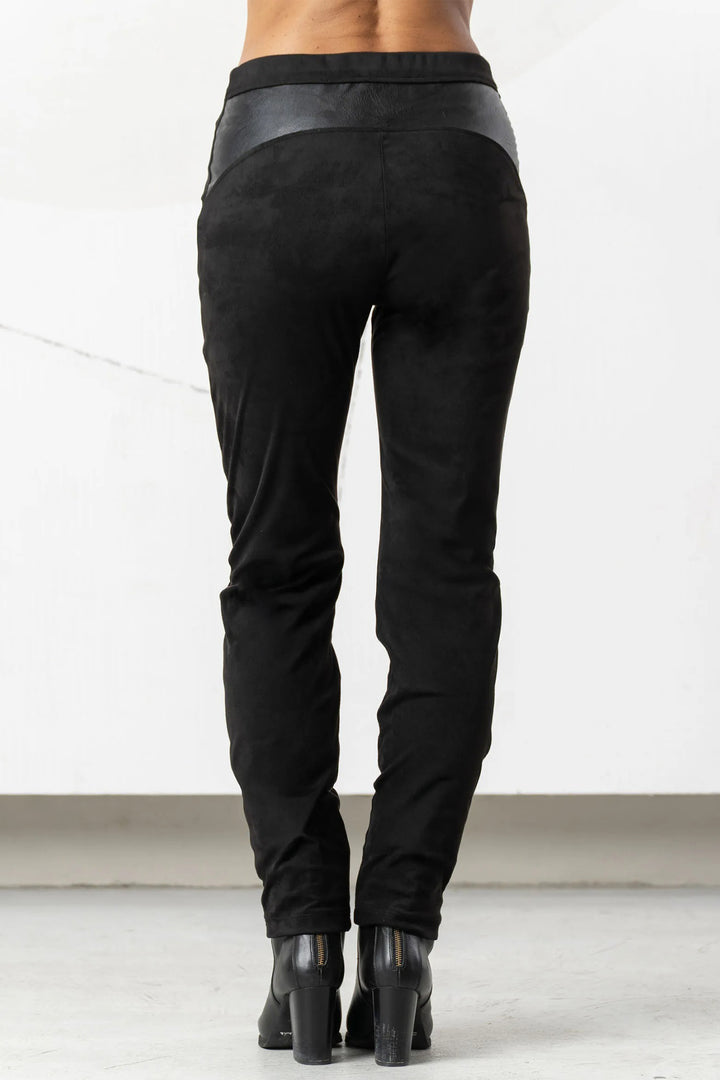 Elisa Cavaletti ELW256048710 Black Faux Suede Leggings