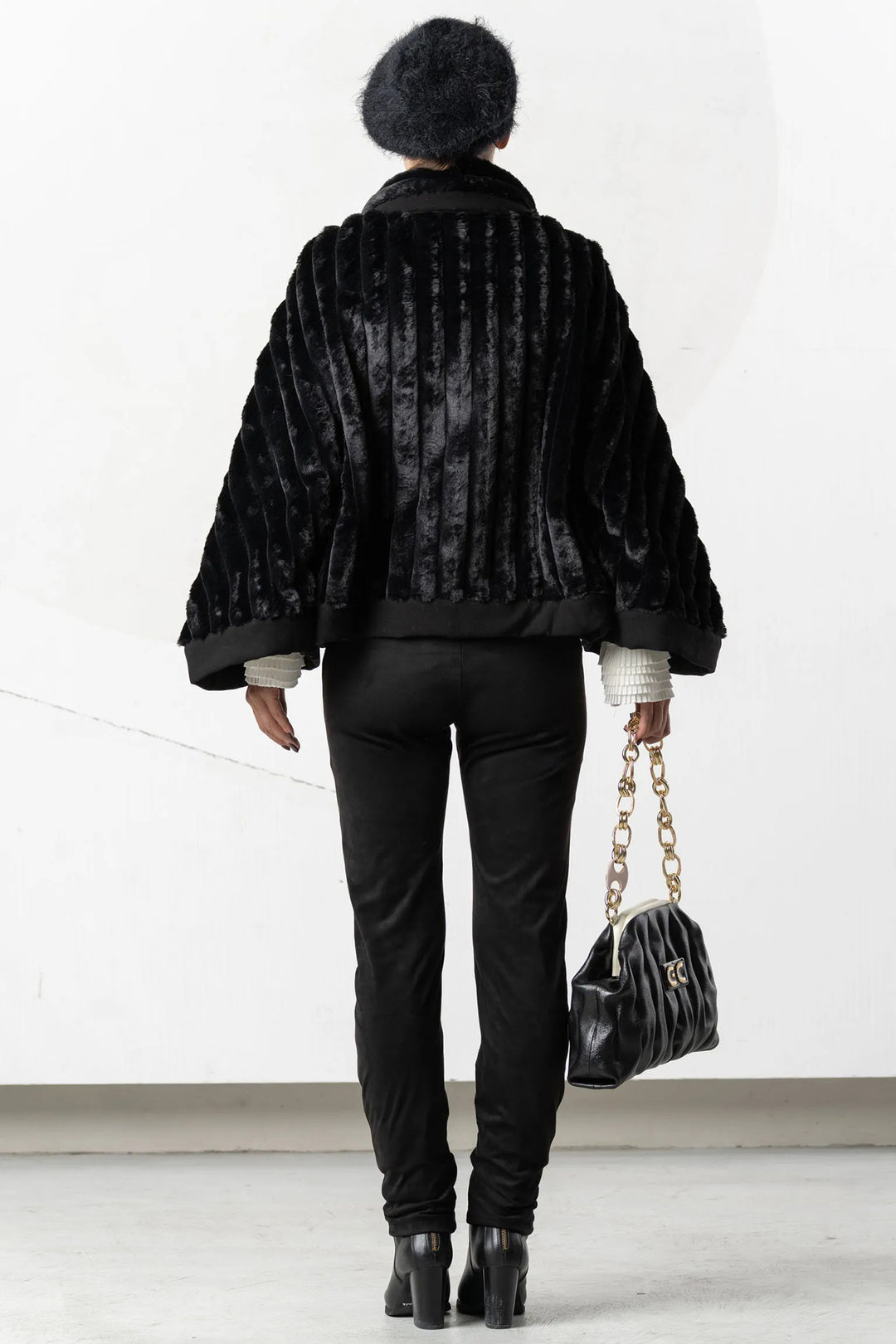 Elisa Cavaletti ELW256048710 Black Faux Suede Leggings