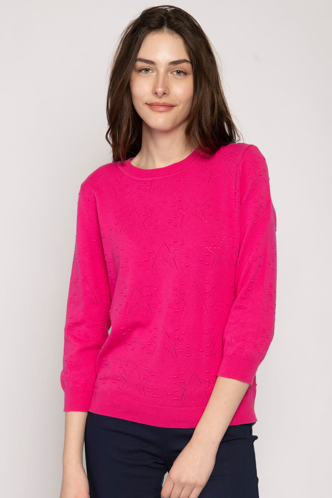 Jessica Graaf 27267 Hot Pink Star Pattern Jumper - Experience Boutique
