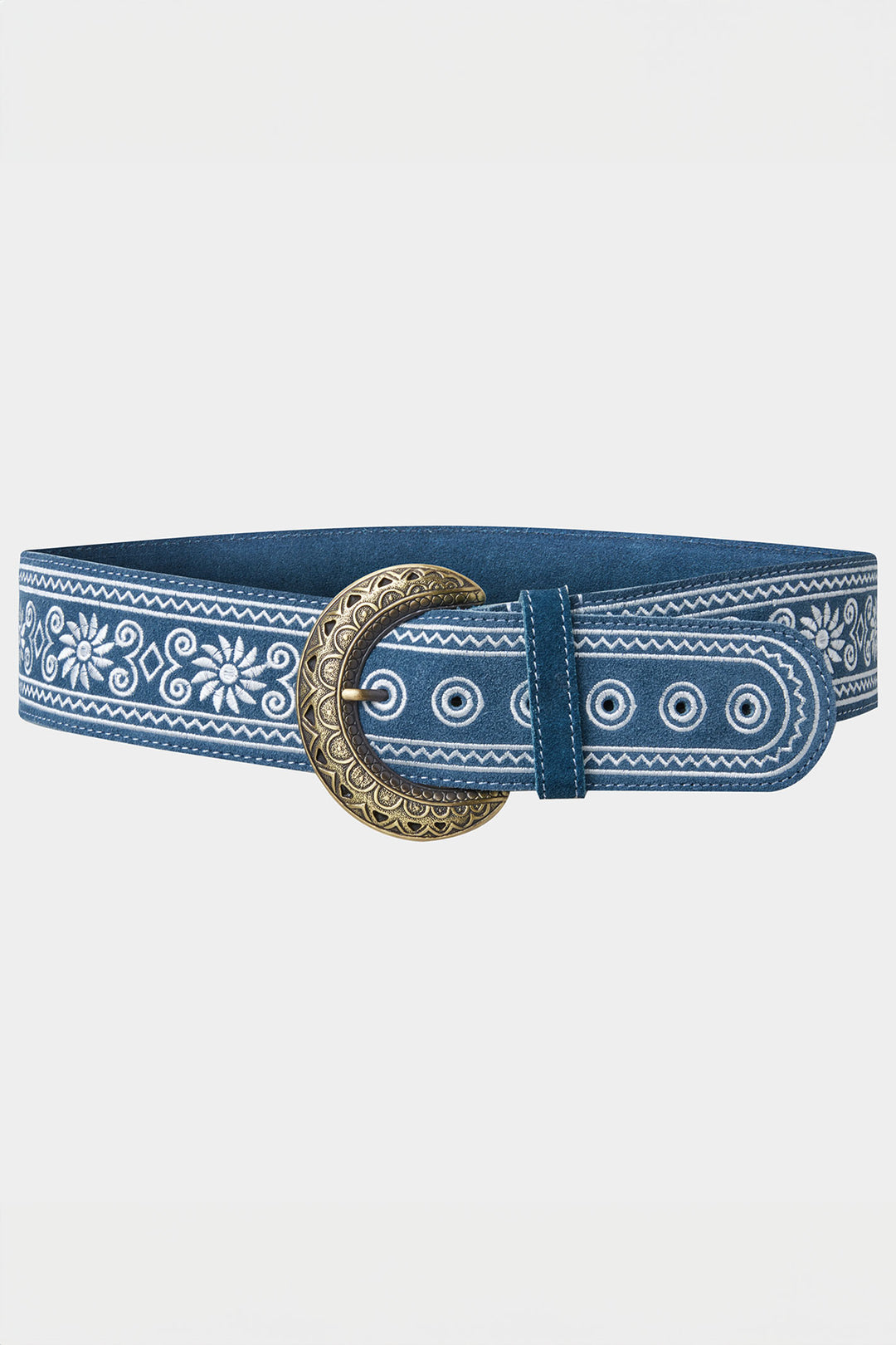 Joe Browns HB399A Into The Blues Embroidered Leather Suede Belt - Experience Boutique