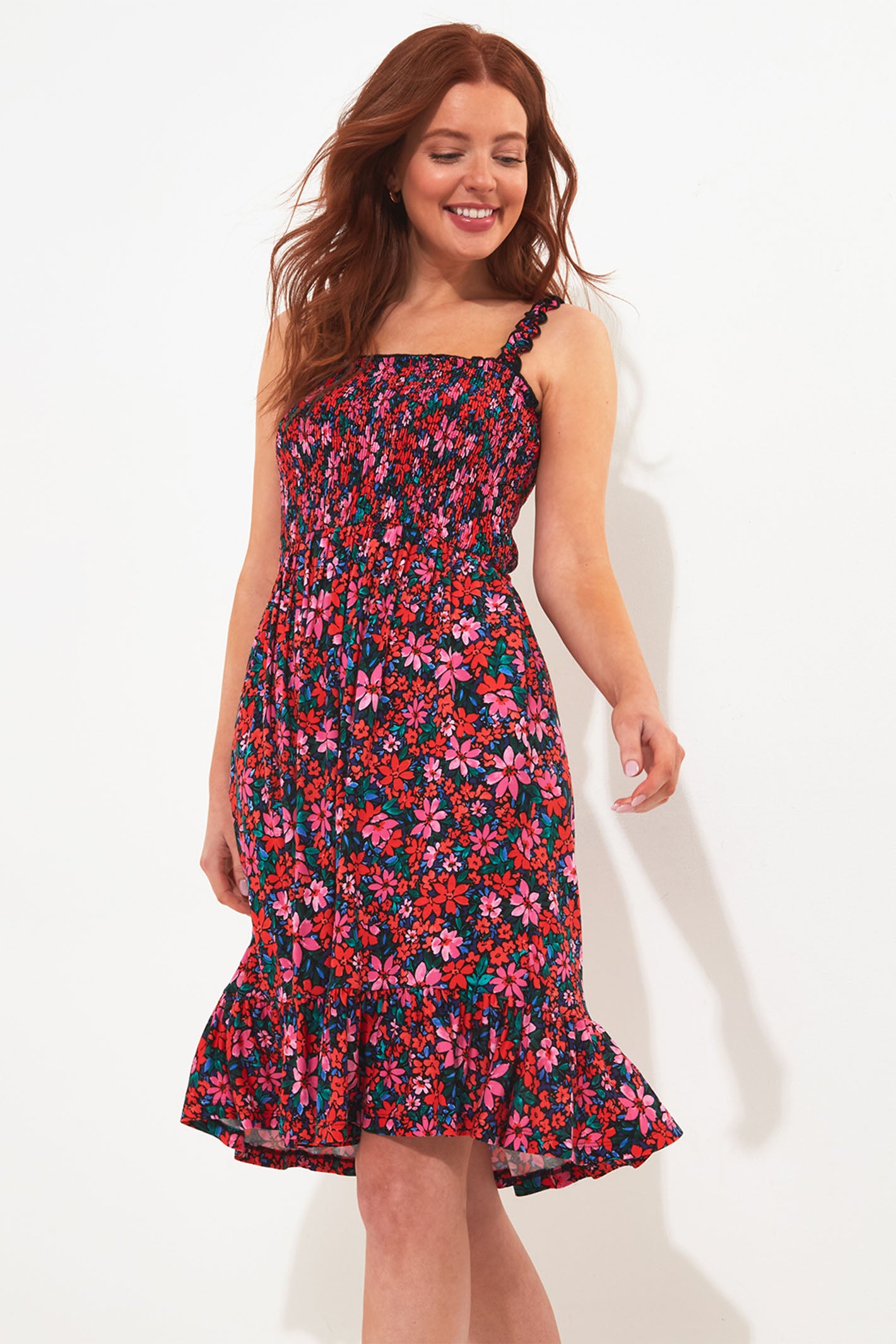 Joe Browns WF002 Pink Printed Floral Yasmin Jersey Dress – Experience  Boutique
