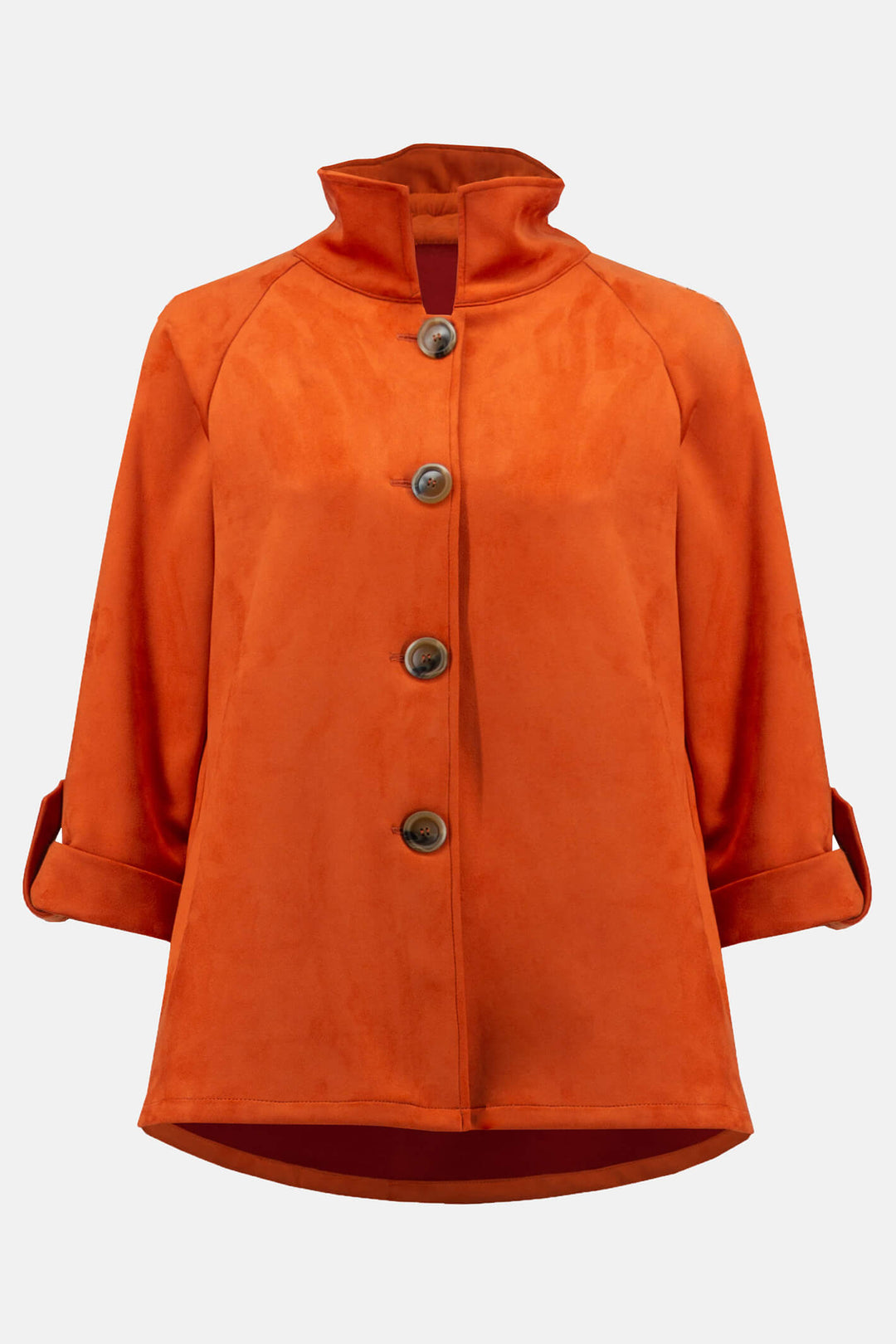Joseph Ribkoff 233198 Tandoori Orange Faux Suede Jacket - Experience Boutique