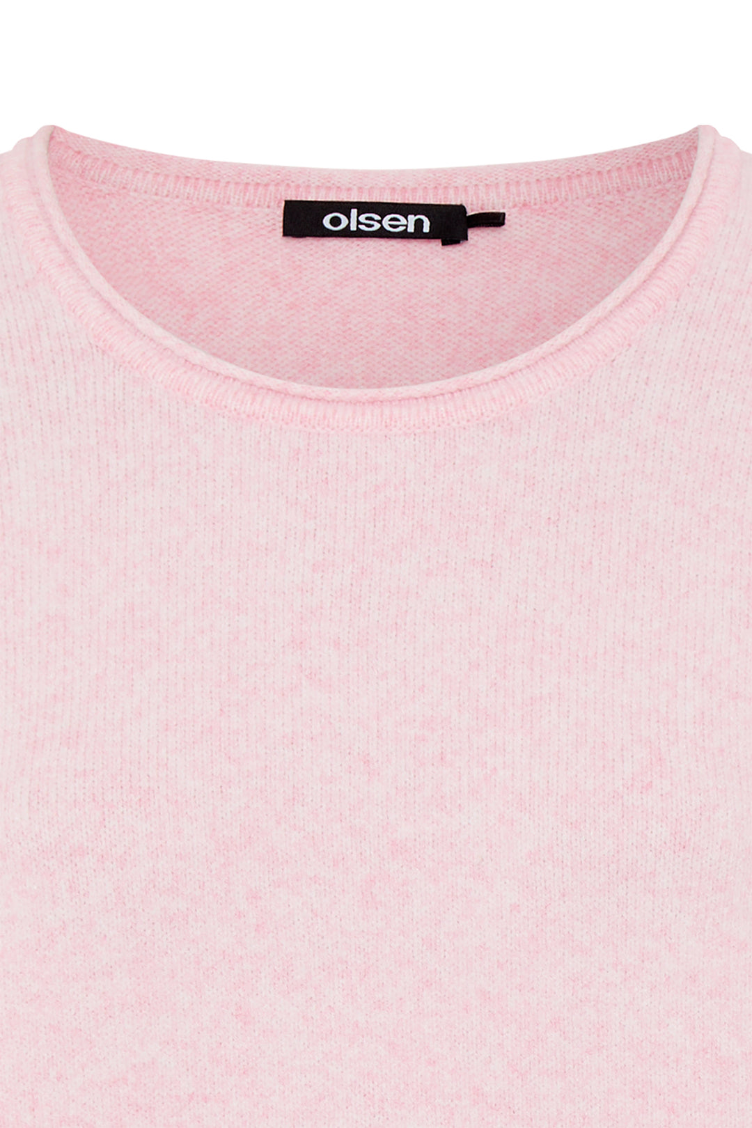 Olsen 11000585 Parfait Pink Melange Round Neck Jumper