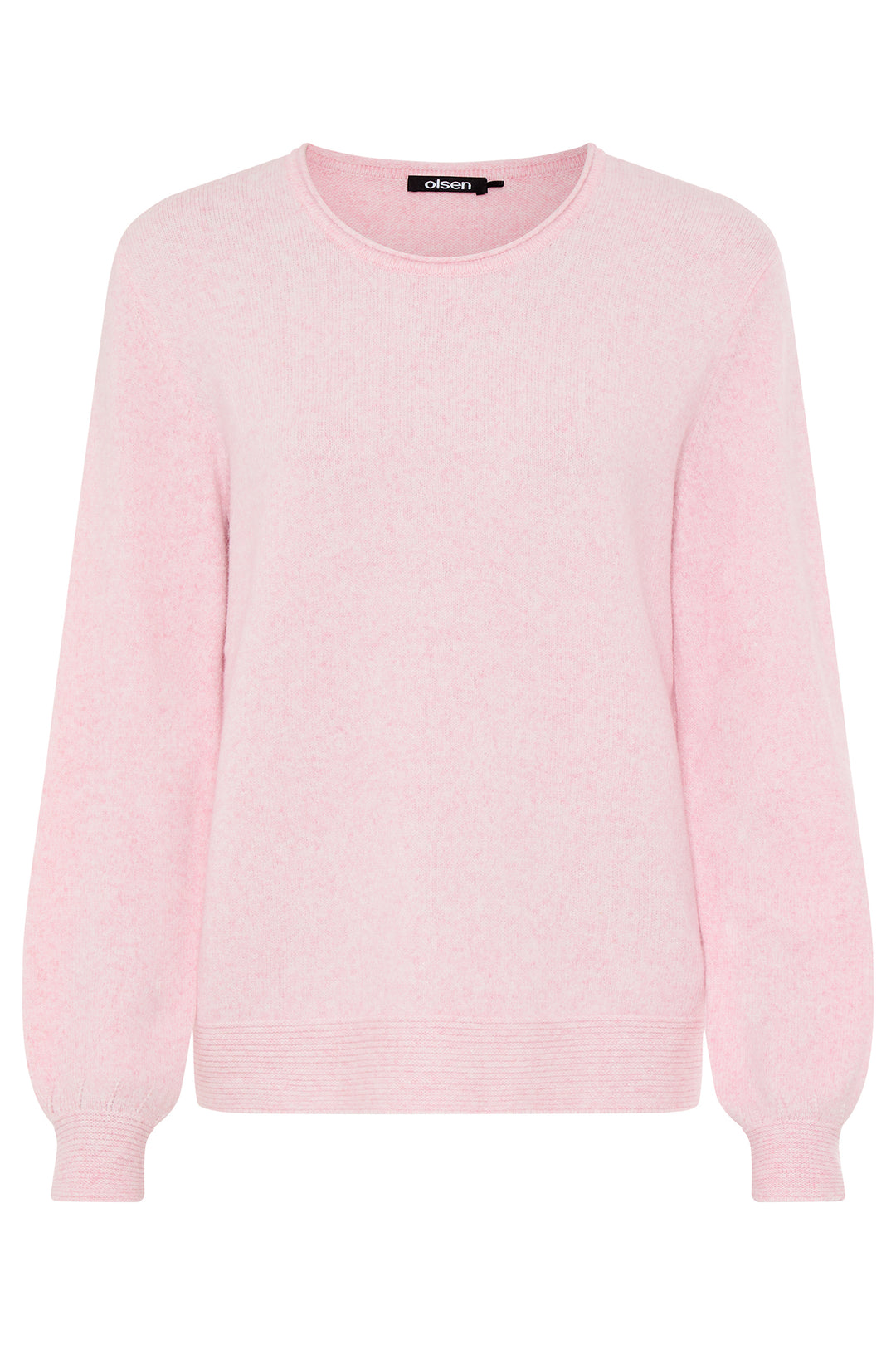 Olsen 11000585 Parfait Pink Melange Round Neck Jumper
