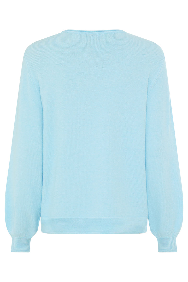 Olsen 11000585 Satin Blue Knited Jumper