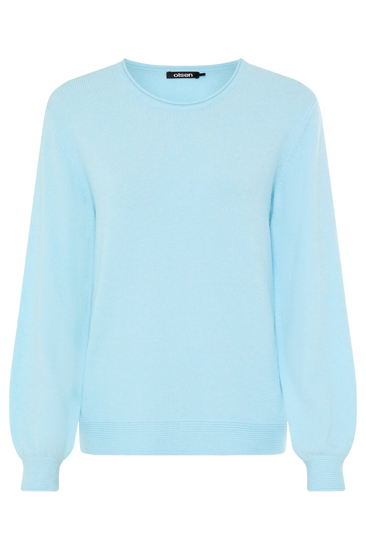 Olsen 11000585 Satin Blue Knited Jumper