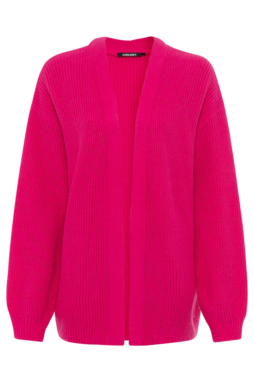 Olsen 11004131 Vivid Pink Open Front Cardigan - Experience Boutique