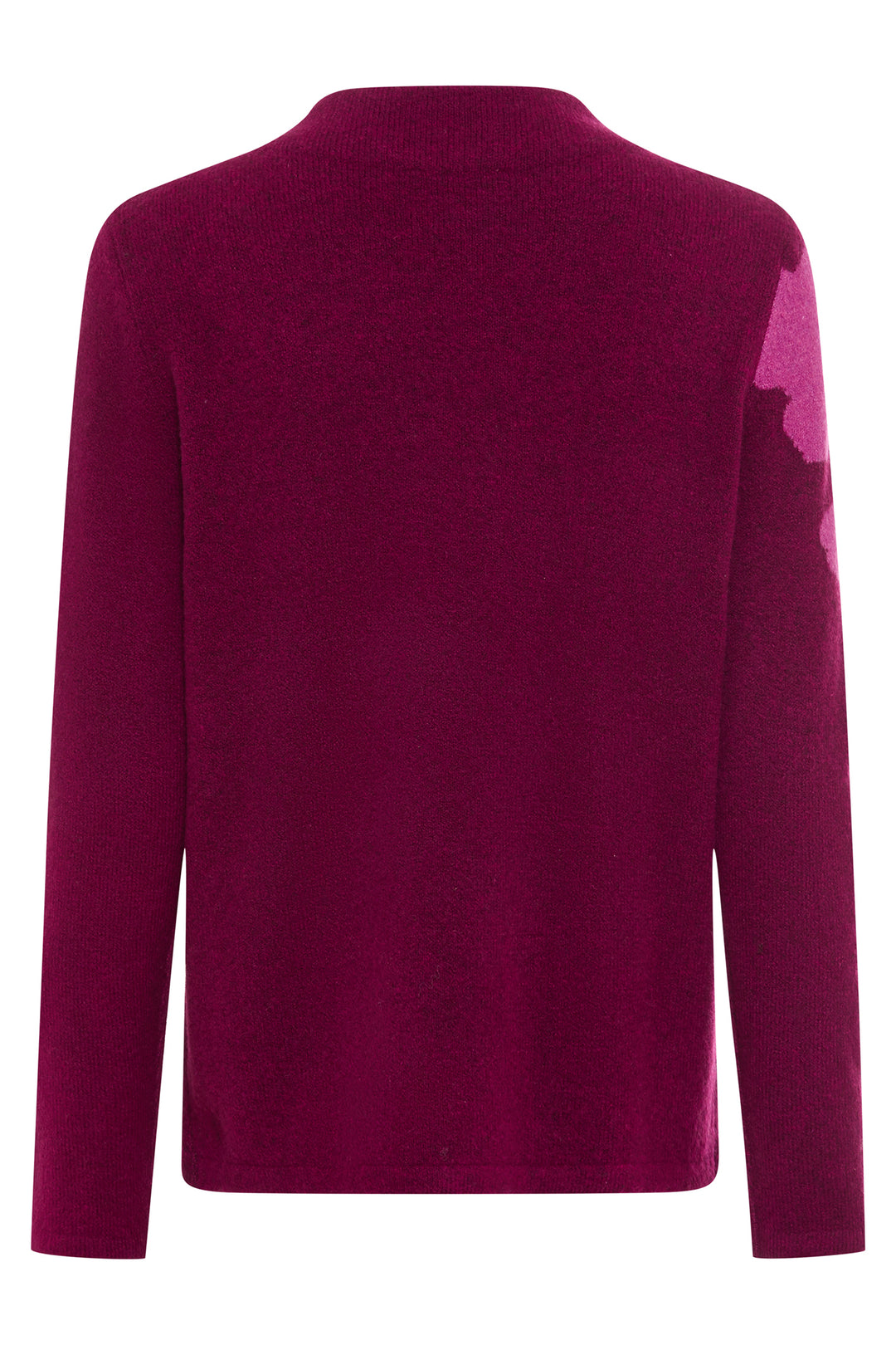 Olsen 11004701 Boysenberry Pink Intersia Flower Knit Jumper
