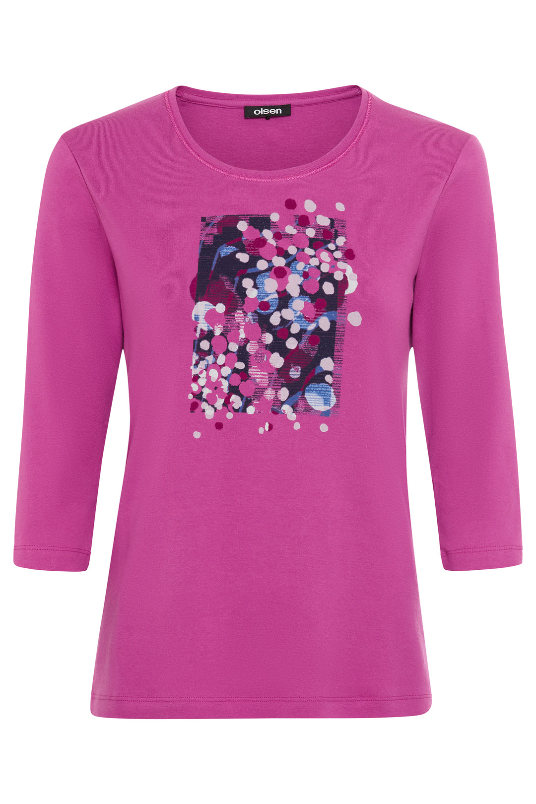 Olsen 11100626 Sweet Orchid Petal Pink Print T-Shirt