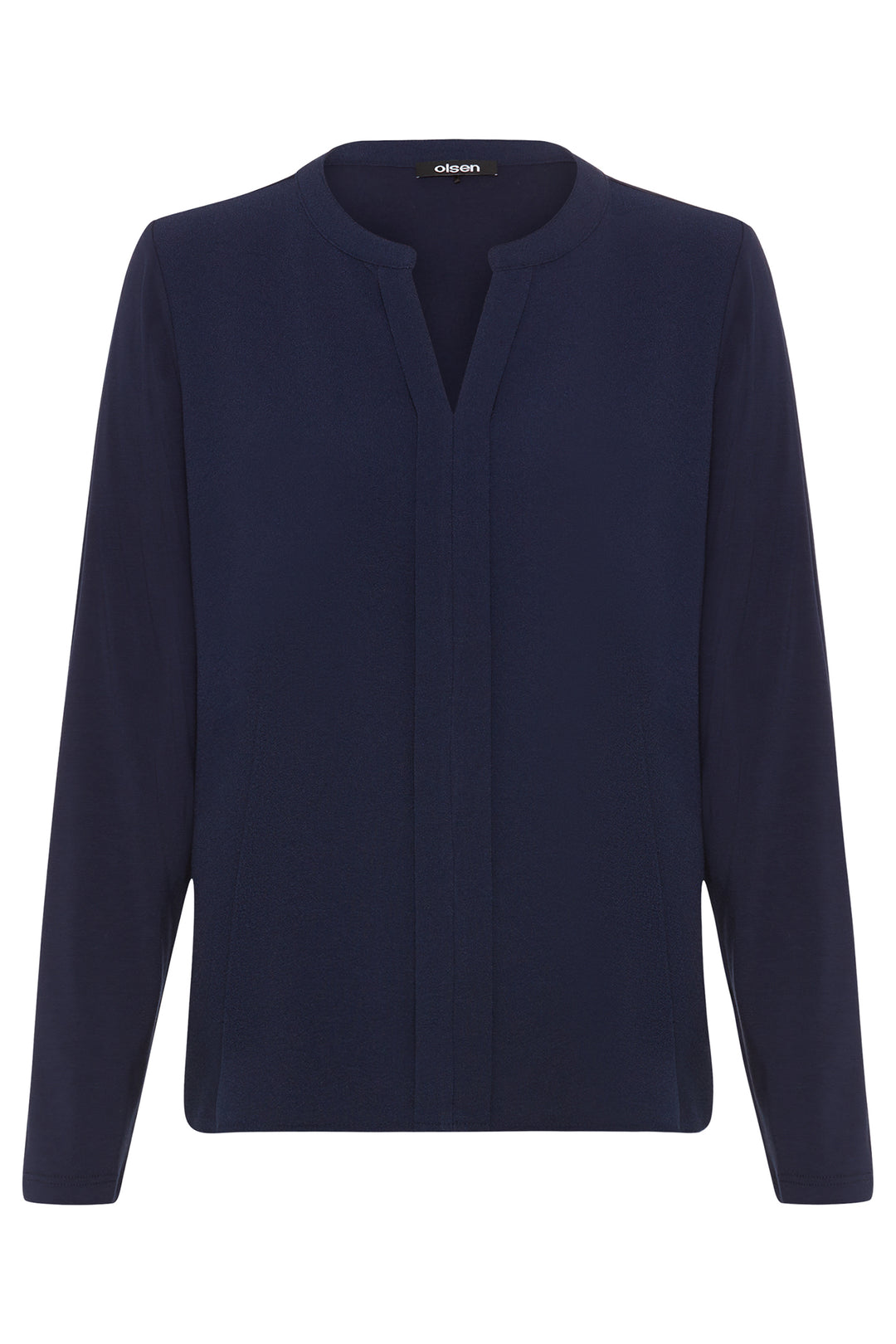 Olsen 11105250 Ink Blue Notch Neck Top