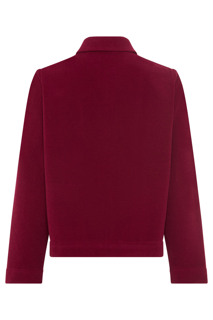 Olsen 15001650 Boysenberry Pink Collared Knit Jacket