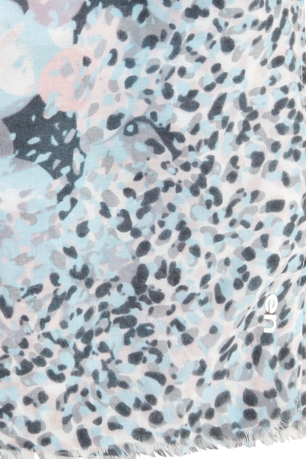 Olsen Satin Blue Bubble Print Woven Scarf 18001987 40296 - Experience Boutique