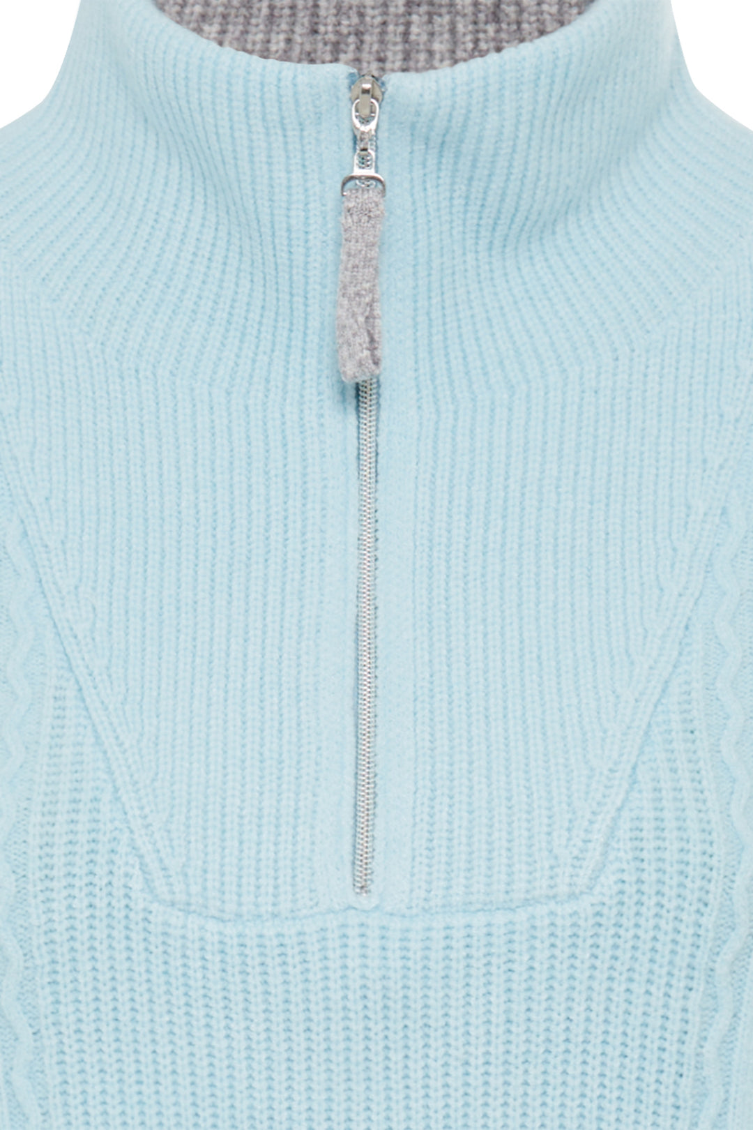 Olsen Sky Blue Funnel Neck Long Sleeve Jumper 11004655 41296 - Experience Boutique