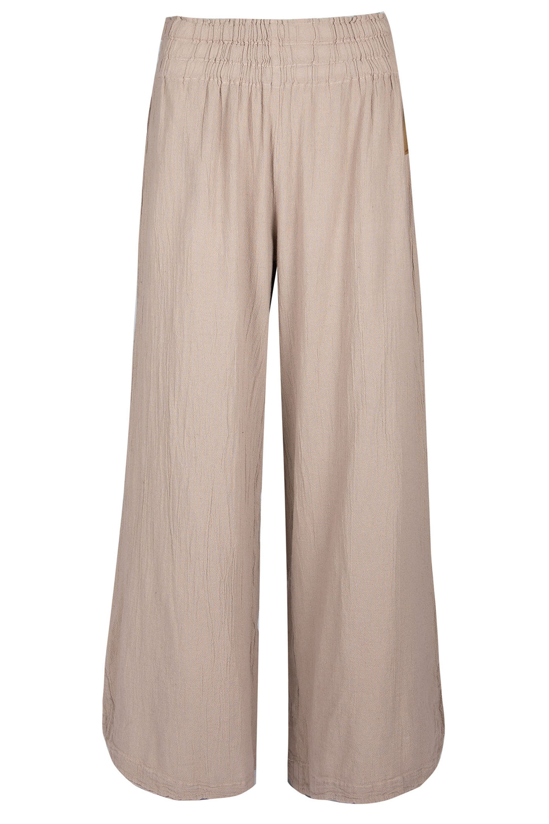 Onelife P609 Opalo Taupe Wide Leg Flared Trousers - Experience Boutique