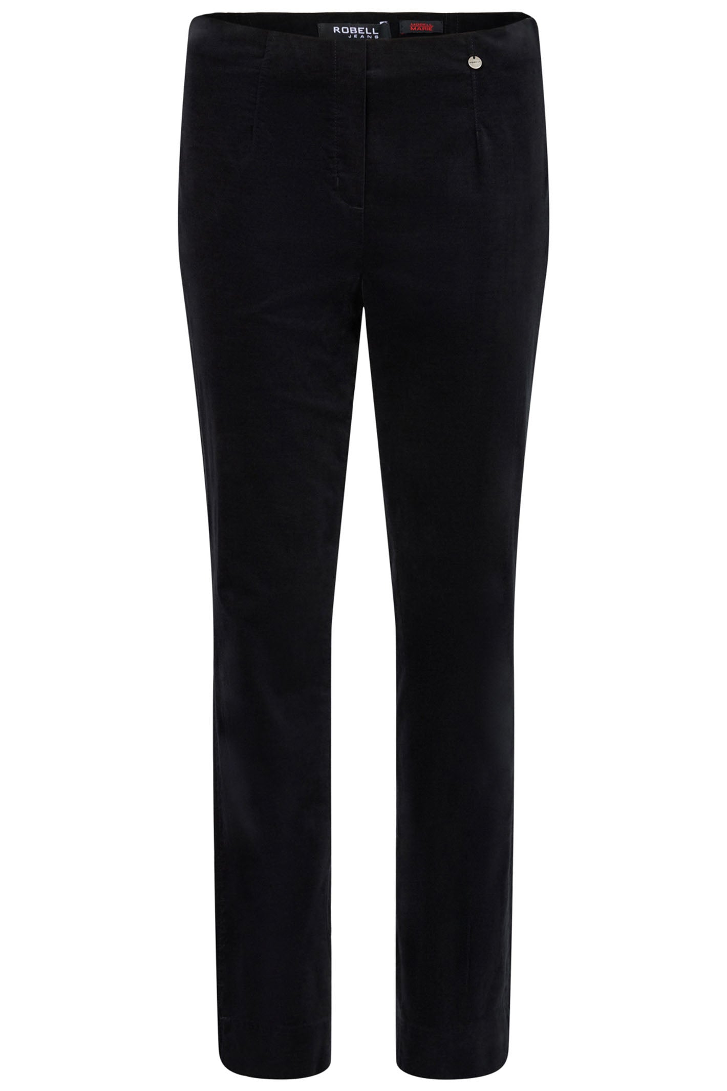 Robell Marie Wide Leg Pull On Stretch Trouser Silver Grey 920
