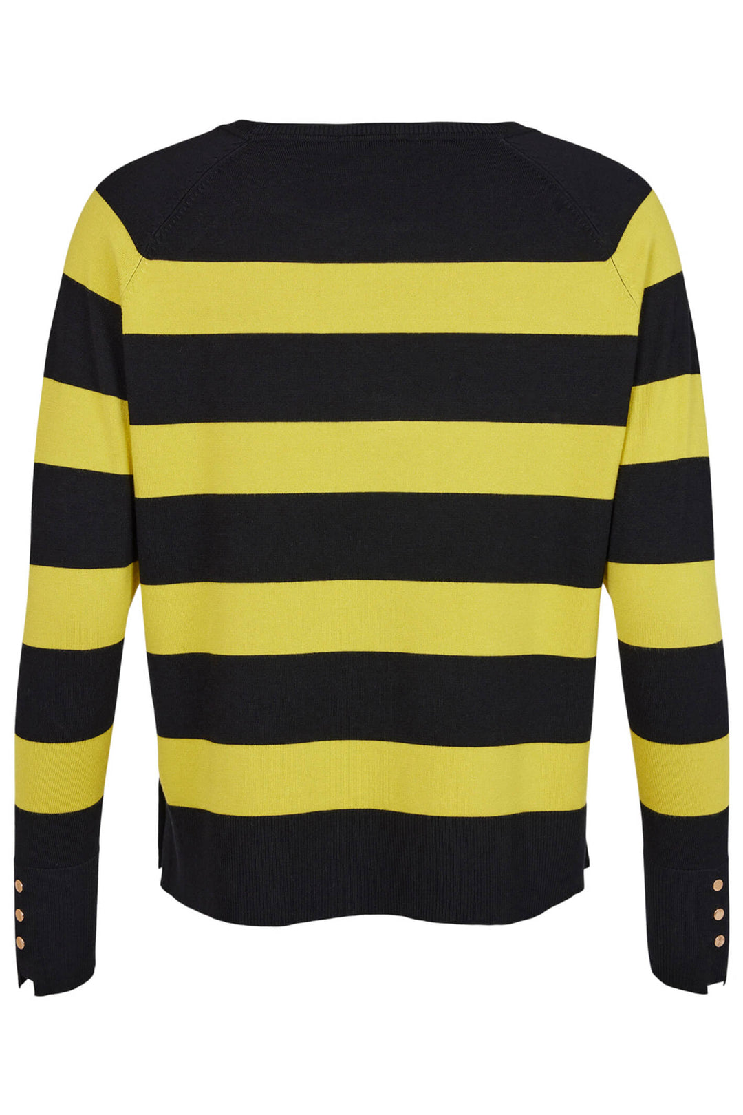 Sunday 6853 83 Yellow Black Stripe Jumper - Experience Boutique