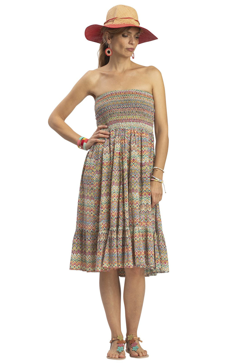 Terre Rouge GS53-3ZAG Multicolour 2-In-1 Skirt Dress - Experience Boutique